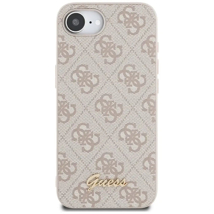 Калъф Guess 4G Script Logo MagSafe iPhone 16e - розов