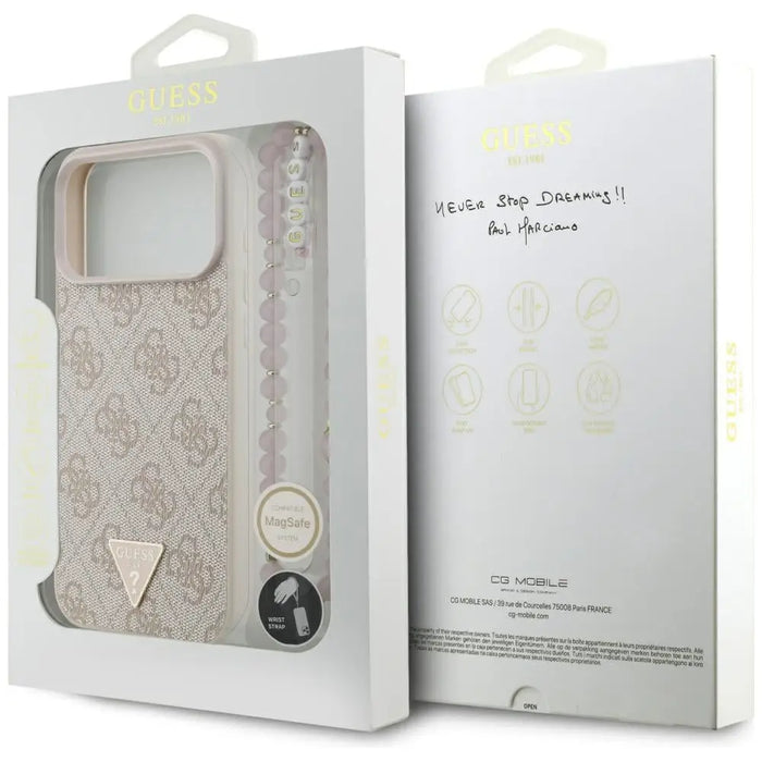 Калъф Guess 4G Strap Triangle Logo MagSafe за iPhone 17 Pro