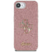 Калъф Guess Fixed Glitter Big 4G iPhone 16e - розов