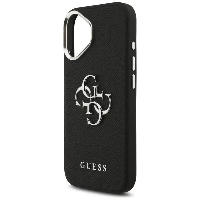 Калъф Guess Grained Big 4G Classic Logo за iPhone 17 - черен