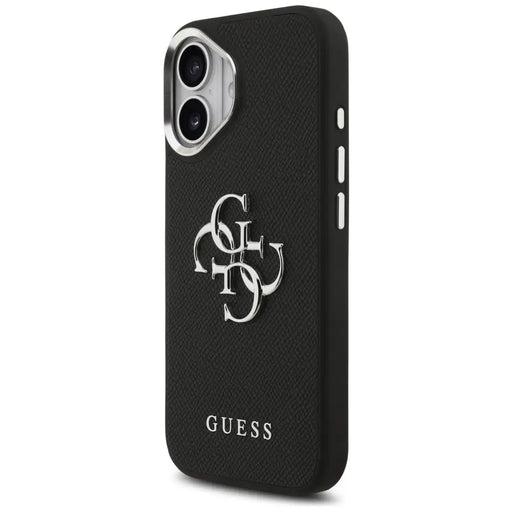 Калъф Guess Grained Big 4G Classic Logo за iPhone 17 - черен