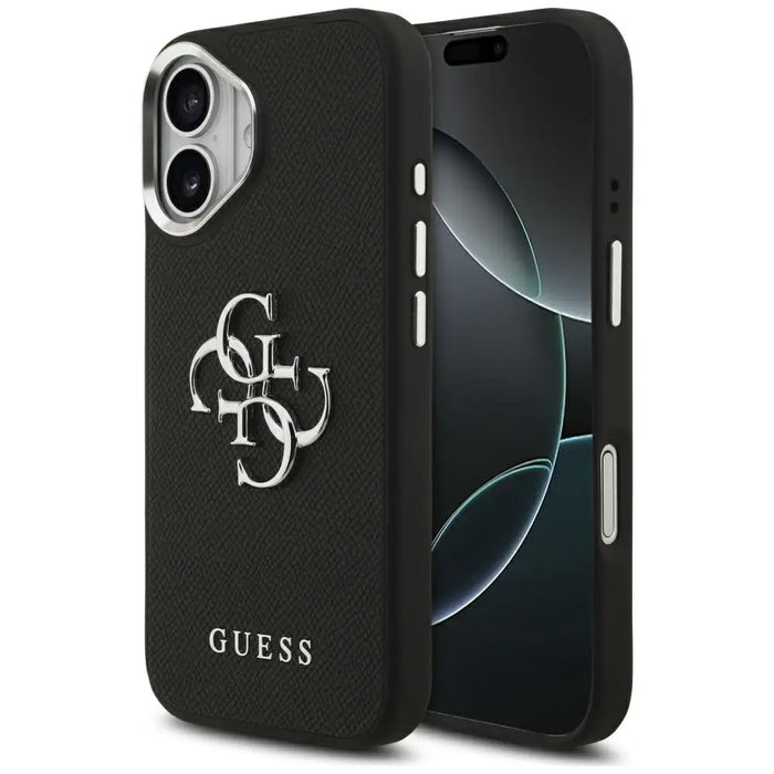 Калъф Guess Grained Big 4G Classic Logo за iPhone 17 - черен