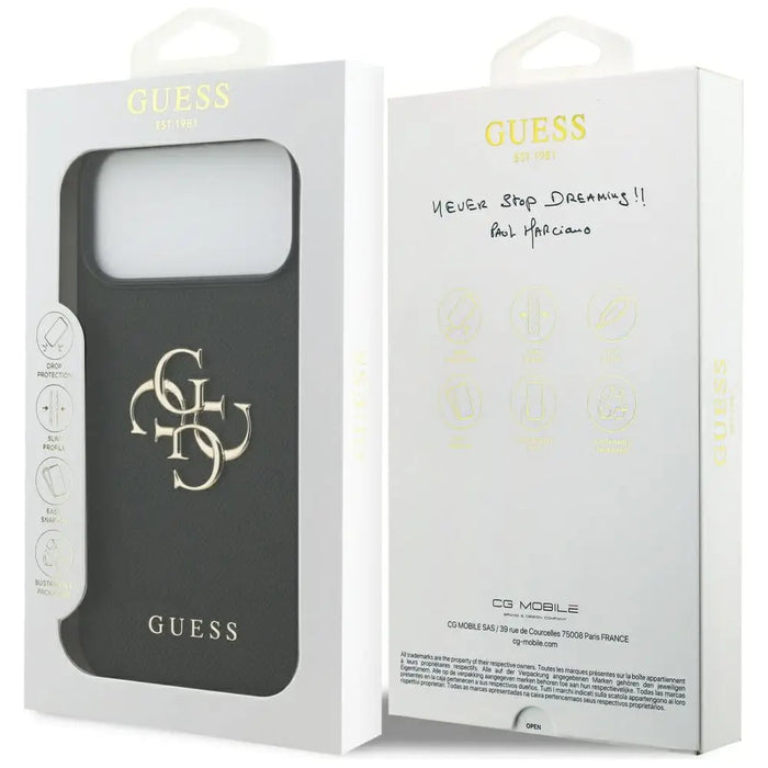 Калъф Guess Grained Big 4G & Classic Logo за iPhone 17 Pro