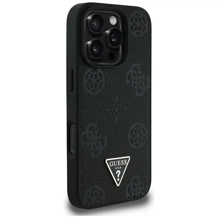 Калъф Guess Grained Hot Stamp Peony Triangle Logo MagSafe