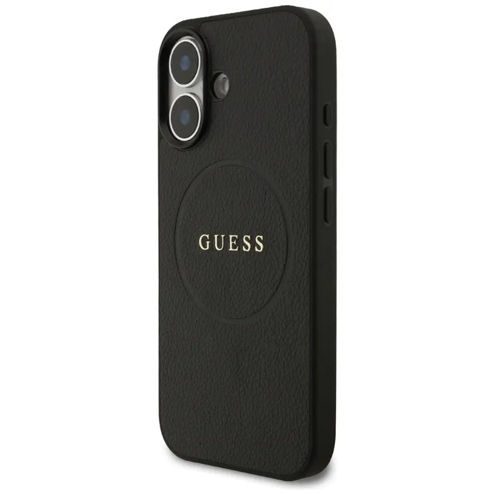 Калъф Guess Grained Ring MagSafe за iPhone 17 - черен