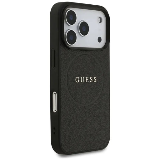 Калъф Guess Grained Ring MagSafe за iPhone 17 Pro - черен
