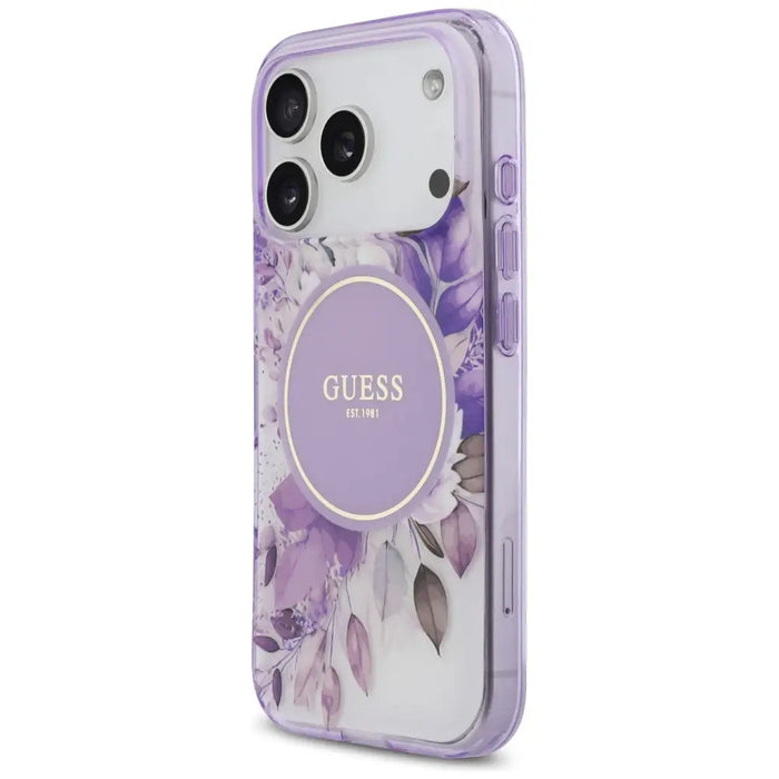 Калъф Guess IML Flower & Tonal Circle MagSafe за iPhone 17