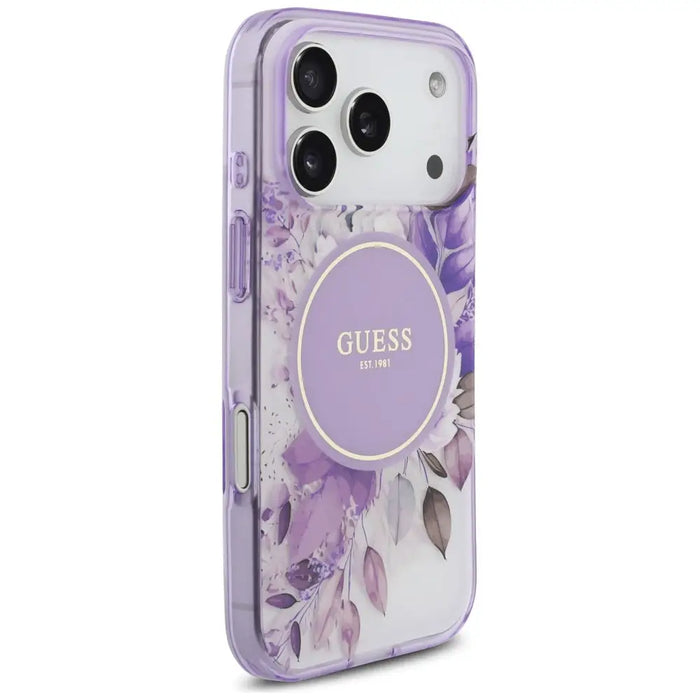 Калъф Guess IML Flower & Tonal Circle MagSafe за iPhone 17