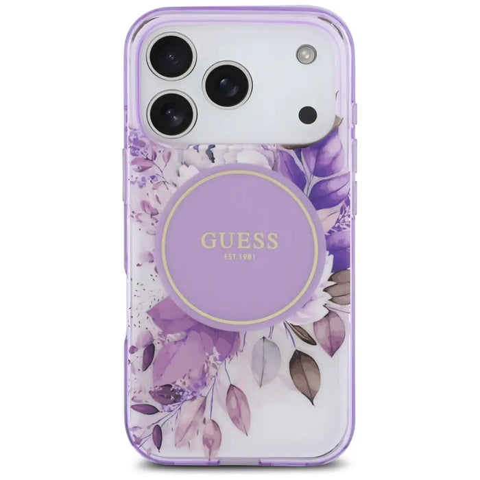 Калъф Guess IML Flower & Tonal Circle MagSafe за iPhone 17