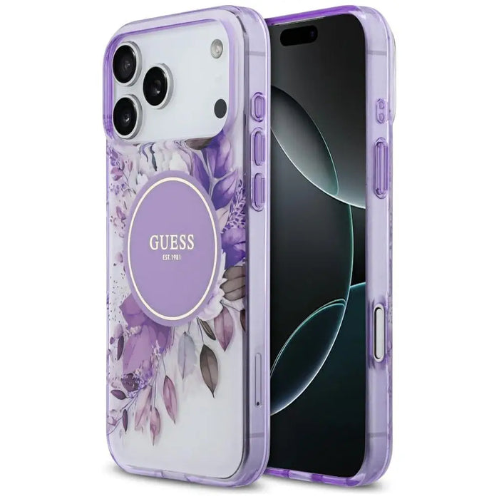 Калъф Guess IML Flower & Tonal Circle MagSafe за iPhone 17
