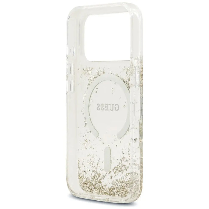 Калъф Guess Resin Bottom Glitter MagSafe за iPhone 17 Pro