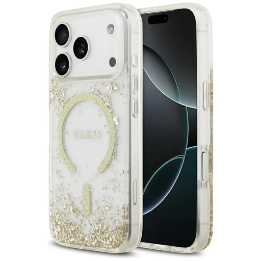Калъф Guess Resin Bottom Glitter MagSafe за iPhone 17 Pro