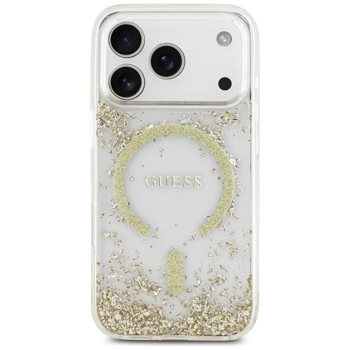 Калъф Guess Resin Bottom Glitter MagSafe за iPhone 17 Pro