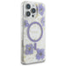 Калъф Guess Resin Flowers MagSafe за iPhone 16 Pro - лилав