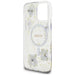 Калъф Guess Resin Flowers MagSafe за iPhone 16 Pro - лилав