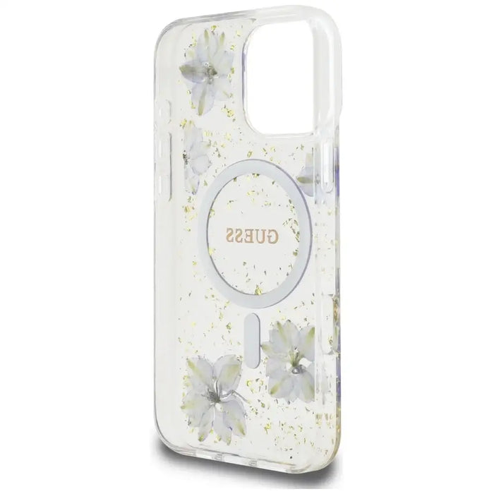 Калъф Guess Resin Flowers MagSafe за iPhone 16 Pro Max