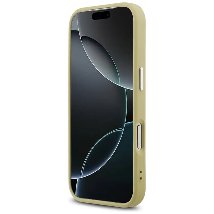 Калъф Guess с брокатено триъгълно лого MagSafe за iPhone 17
