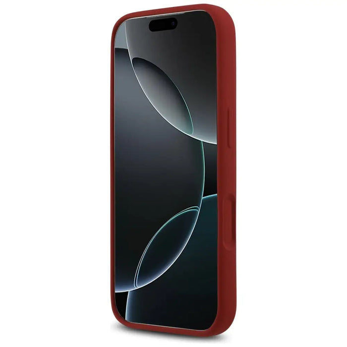 Калъф Guess Silicone Script Metal Logo MagSafe за iPhone 17