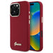 Калъф Guess Silicone Script с метално лого за iPhone 16 Pro