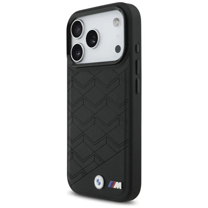 Калъф MagSafe с лого на BMW M Shape за iPhone 17 Pro - черен