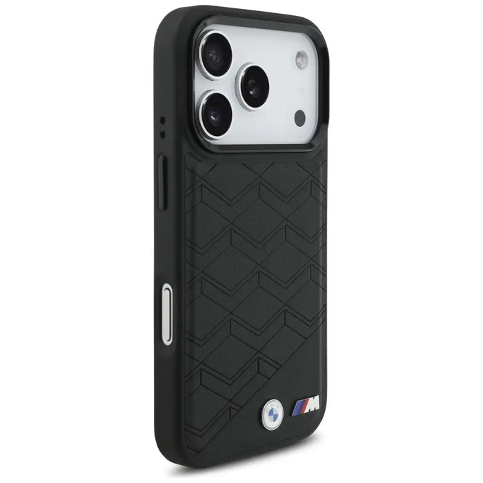 Калъф MagSafe с лого на BMW M Shape за iPhone 17 Pro - черен
