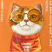 Калъф Nimmy Glasses Cool Cat за iPhone 17 Pro - оранжев