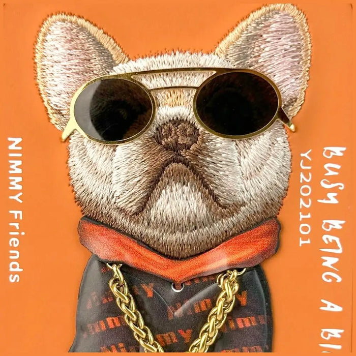 Калъф Nimmy Glasses Cool Dog за iPhone 17 Pro Max - оранжев