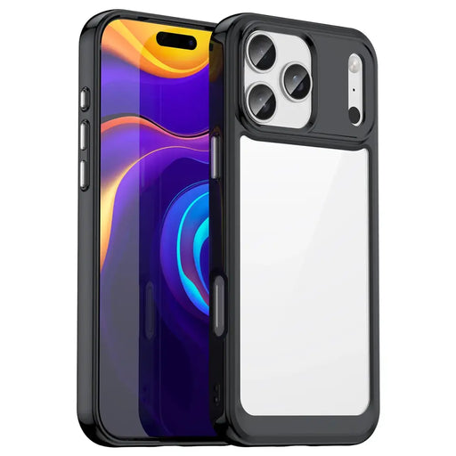 Калъф Outer Space за iPhone 17 Pro Max - черен прозрачен