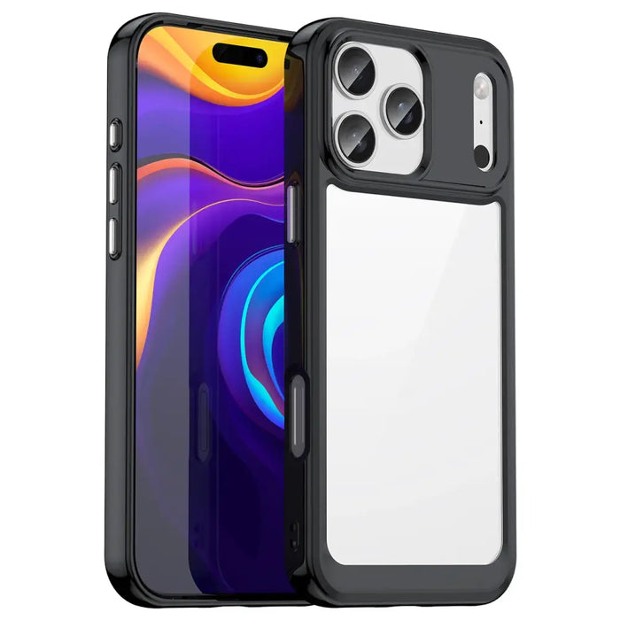 Калъф Outer Space за iPhone 17 Pro Max - черен прозрачен