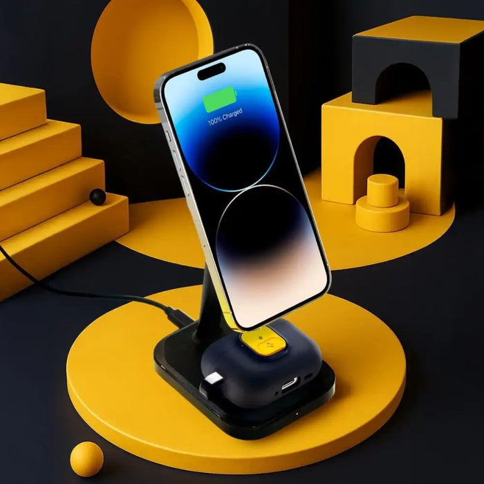 Калъф Spigen Nano Pop за AirPods Pro 3 - тъмносин и жълт