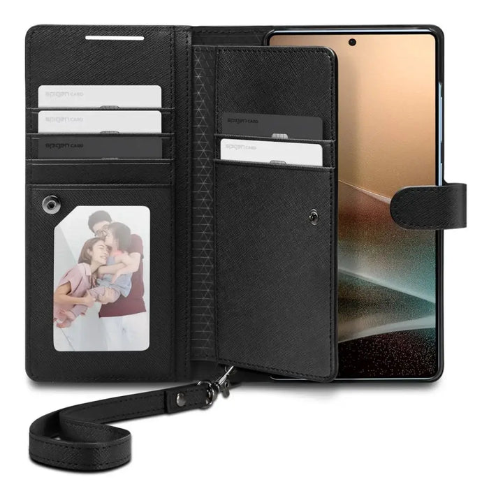 Калъф Spigen Wallet ’S’ за Samsung Galaxy S25 Ultra - черен