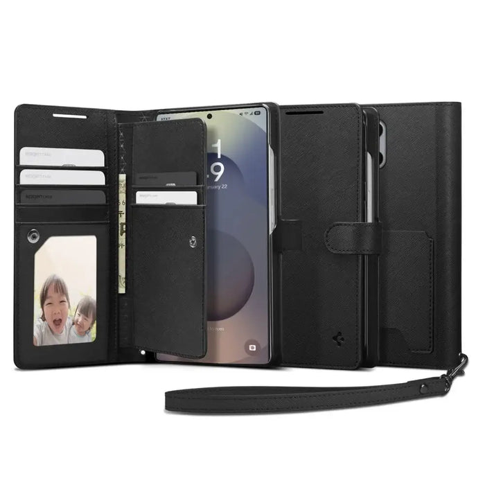 Калъф Spigen Wallet ’S’ за Samsung Galaxy S25 Ultra - черен