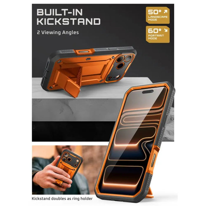 Калъф Supcase Unicorn Beetle Pro за iPhone 17 Pro - оранжев