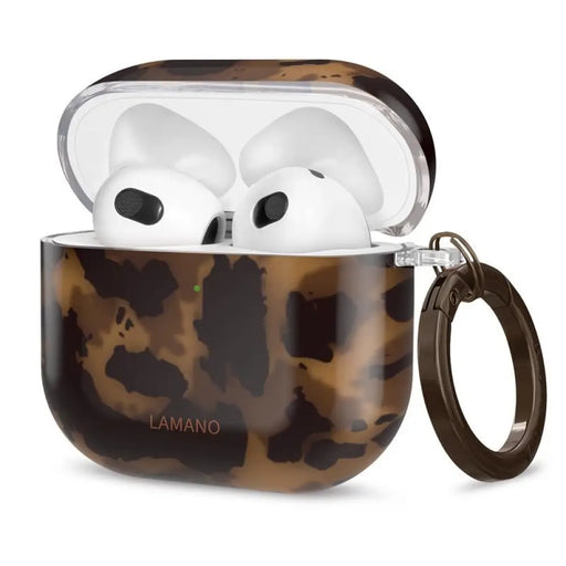 Калъф Tech-Protect Lamano за AirPods 4 - кафяв и черен