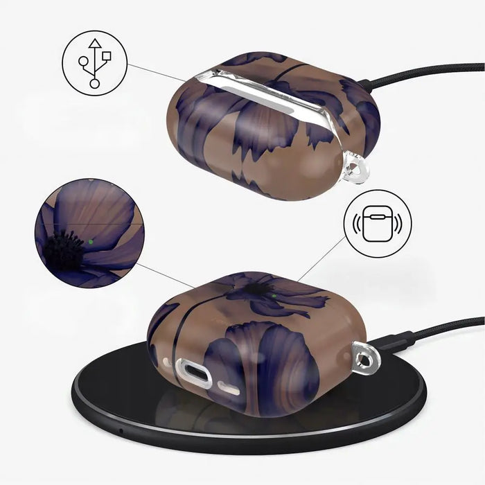 Калъф Tech-Protect Lamano за AirPods 4 - кафяв и лилав