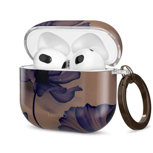 Калъф Tech-Protect Lamano за AirPods 4 - кафяв и лилав