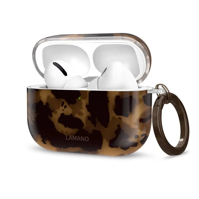 Калъф Tech-Protect Lamano за AirPods Pro 3 - черен и кафяв