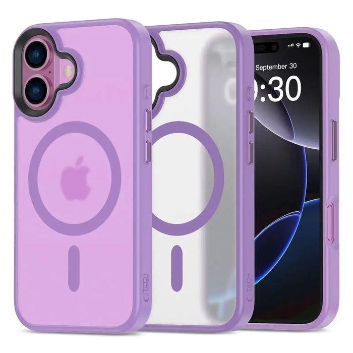 Калъф Tech-Protect MagMat MagSafe за iPhone 16 - лилав