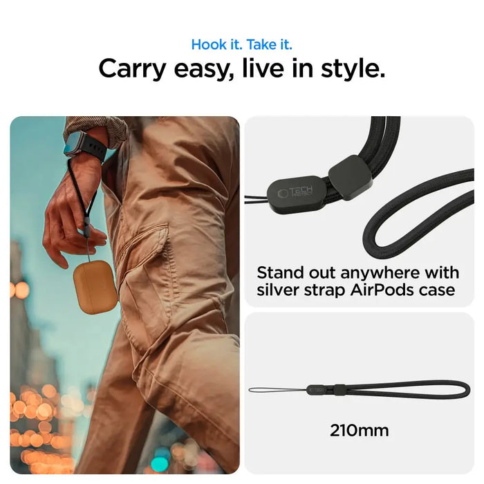 Калъф Tech-Protect NaturalFit за AirPods Pro 3 - кафяв