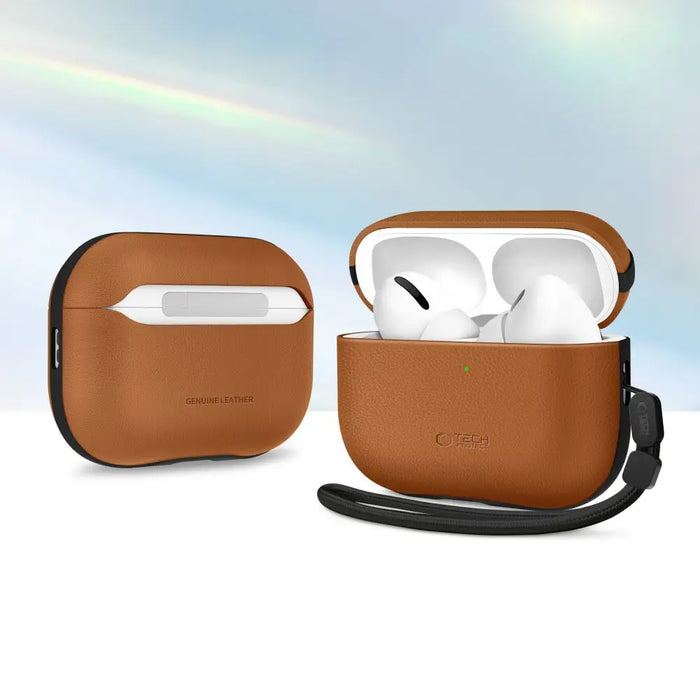 Калъф Tech-Protect NaturalFit за AirPods Pro 3 - кафяв