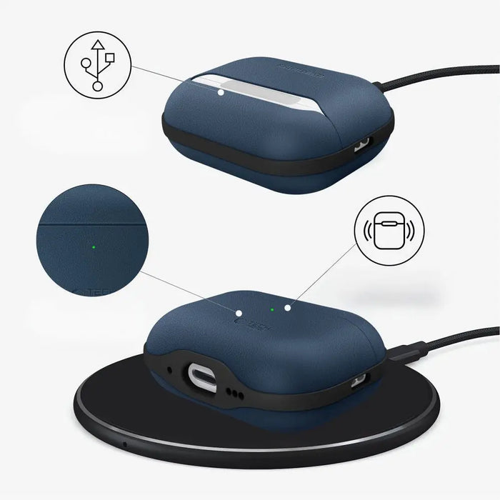 Калъф Tech-Protect NaturalFit за AirPods Pro 3 - тъмносин