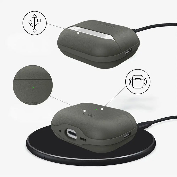 Калъф Tech-Protect NaturalFit за AirPods Pro 3 - зелен