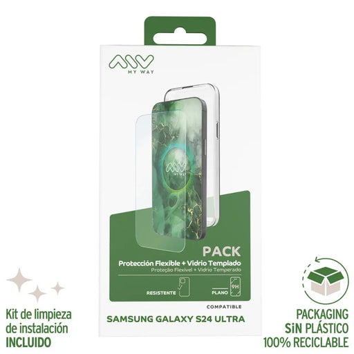 Калъф за мобилен телефон и протектор Myway Galaxy S24 Ultra