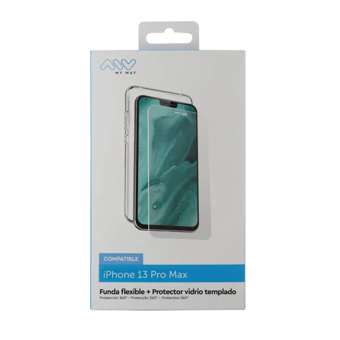 Калъф за мобилен телефон и протектор Myway iPhone 13 Pro