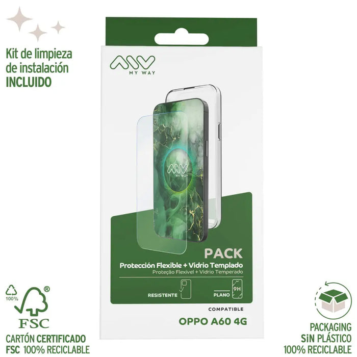 Калъф за мобилен телефон и протектор Myway Oppo A60 4G Oppo