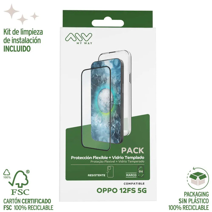 Калъф за мобилен телефон и протектор Myway Oppo Reno 12FS