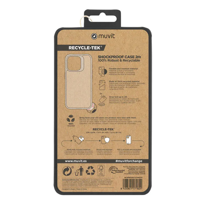 Калъф за мобилен телефон Muvit for Change iPhone 15 Clear