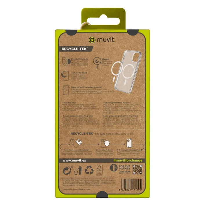 Калъф за мобилен телефон Muvit for Change iPhone 15 Clear