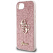 Калъф Guess Fixed Glitter Big 4G iPhone 16e - розов