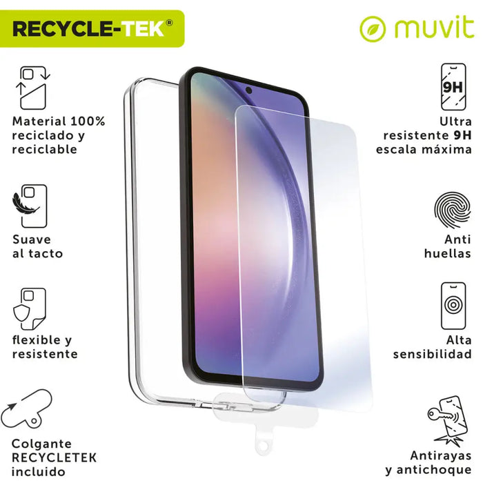 Калъф за мобилен телефон и протектор Muvit for Change